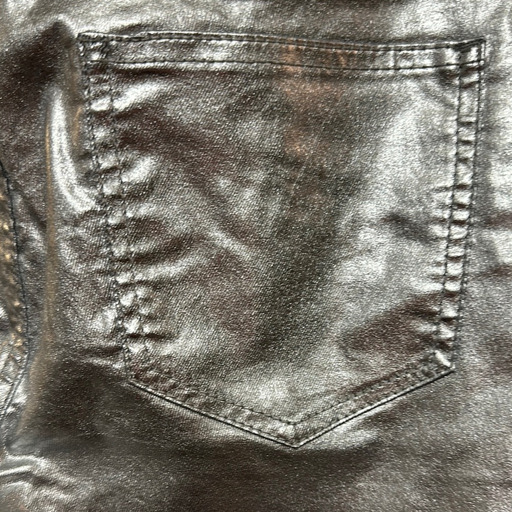 Metallic Silver Pants with Pockets